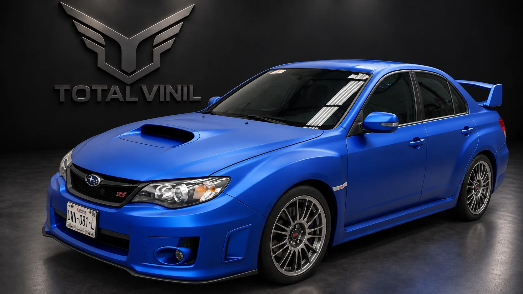 Vinil Automotriz Azul Cromo Satin